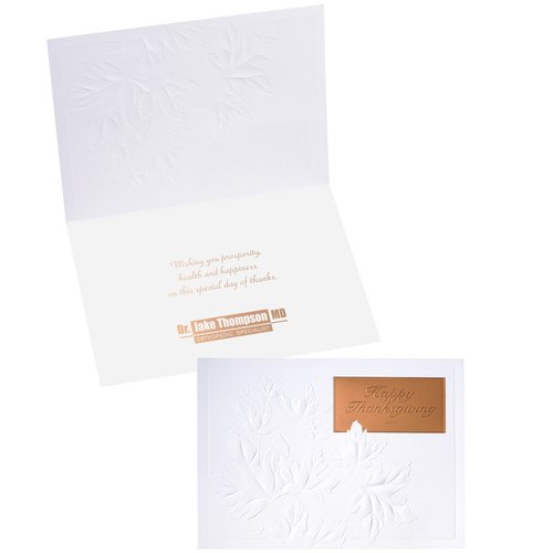 Embossed Fall Leaves Greeting Card Main Image