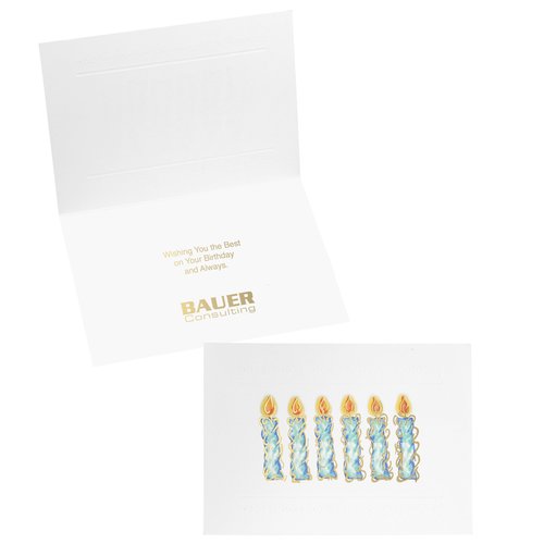 Birthday Foil Candles Greeting Card Main Image