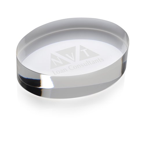 Oval Acrylic Paperweight - 24 hr Main Image