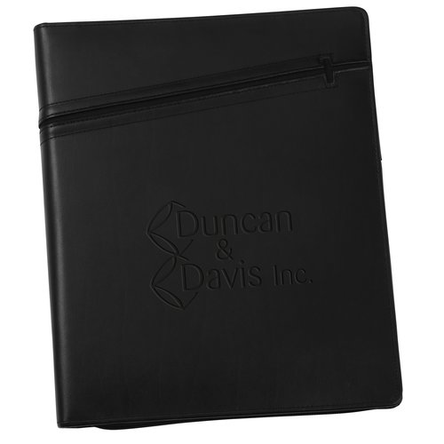 Cross Zippered Padfolio - Debossed Main Image