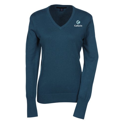 Fine Gauge V-Neck Sweater - Ladies' Main Image