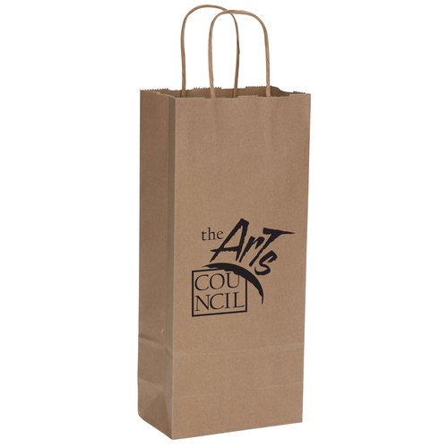 Natural Kraft Shopping Bag - 13" x 5-1/2" Main Image