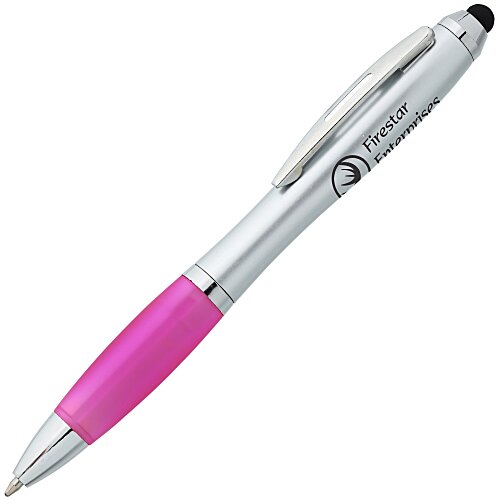 Curvy Stylus Twist Pen - Silver - 24 hr Main Image