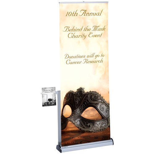 Imagine Quick Change Retractable Banner Display with Literature Pocket Main Image