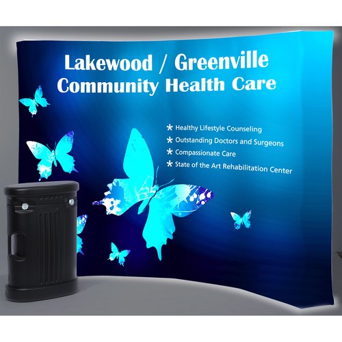 Backlit HopUp Curved Floor Display - 10' Main Image