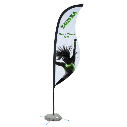 Indoor Sabre Sail Sign - 9' - One Sided Main Image