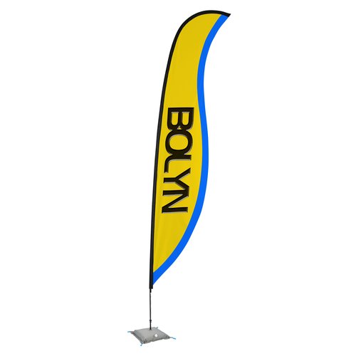 Indoor Sabre Sail Sign - 17' - One Sided Main Image