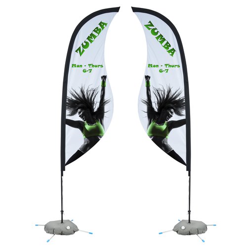 Indoor Sabre Sail Sign - 9' - Two Sided Main Image