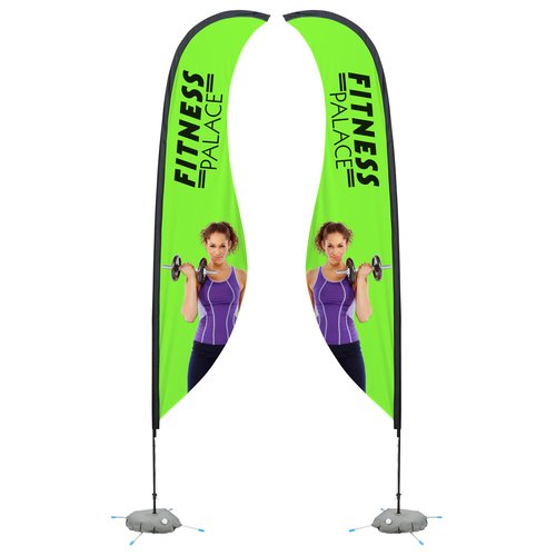Indoor Sabre Sail Sign - 13' - Two Sided Main Image