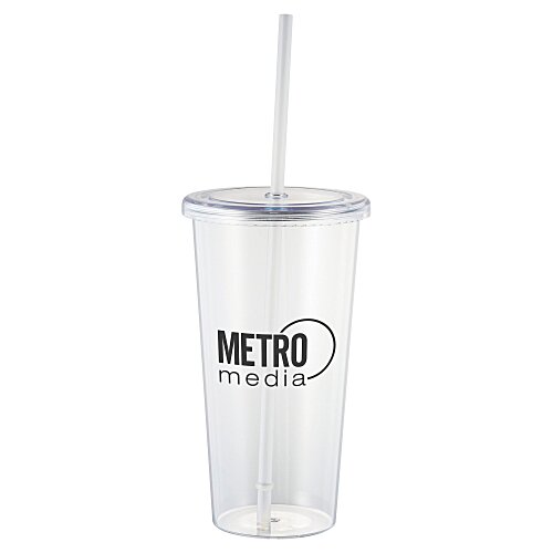 Sizzle Single Wall Tumbler with Straw - 24 oz. - 24 hr Main Image