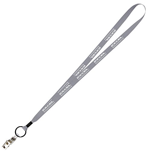 Economy Lanyard - 1/2" - Snap with Metal Bulldog Clip- 24 hr Main Image