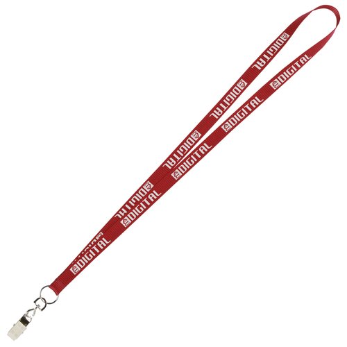 Value Lanyard - 1/2" - Metal Bulldog Clip - 24 hr Main Image