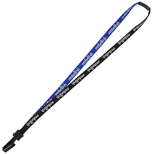 Two-Tone Cotton Lanyard - 5/8" - Plastic Bulldog Clip Main Image