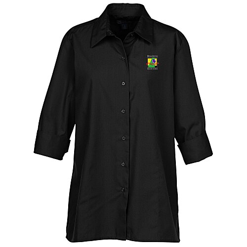 Superblend 3/4 Sleeve Poplin Swing Shirt - Ladies' Main Image