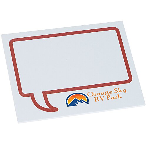 Souvenir Designer Sticky Note - 3" x 4" - Message Bubble - 25 Sheet Main Image