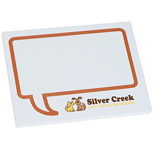 Souvenir Designer Sticky Note - 3" x 4" - Message Bubble - 50 Sheet Main Image