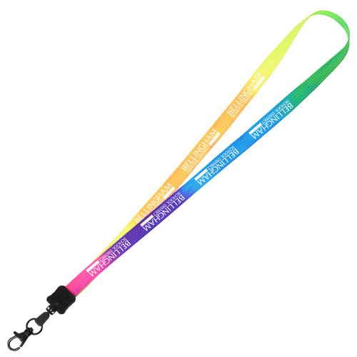 Tie-Dye Multicolor Lanyard - 1/2 inches - Metal Lobster Claw Main Image