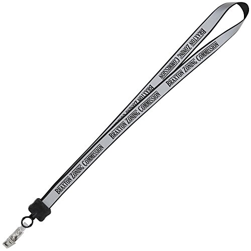 Reflective Lanyard - 3/4 inch - 34 inches - Snap with Metal Bulldog Clip Main Image