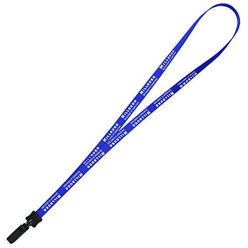 Smooth Nylon Lanyard - 1/2" - 32" - Plastic Bulldog Clip Main Image