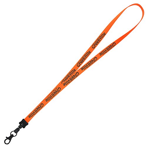 Smooth Nylon Lanyard - 1/2 inch - 34 inches - Metal Lobster Claw Main Image