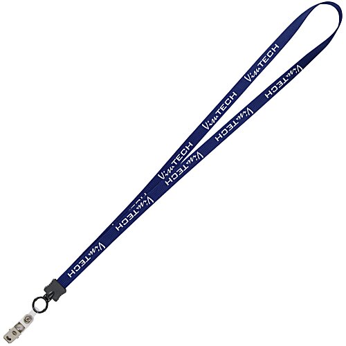 Smooth Nylon Lanyard - 1/2 inch - 36 inches - Snap with Metal Bulldog Clip Main Image