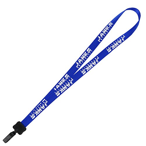 Smooth Nylon Lanyard - 3/4" - 34" - Plastic Bulldog Clip Main Image