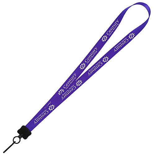 Smooth Nylon Lanyard - 3/4" - 34" - Metal Swivel Snap Hook Main Image