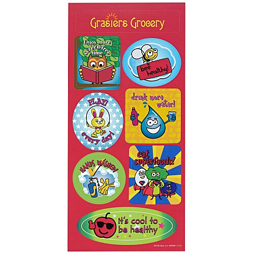 Super Kid Sticker Sheet - Healthy Habits Main Image