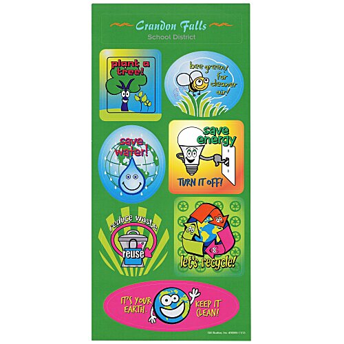 Super Kid Sticker Sheet - Go Green Main Image