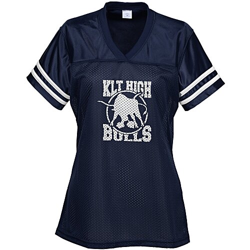 Poly Mesh Jersey V-Neck T-Shirt - Ladies' Main Image