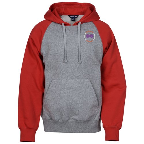 Raglan Colorblock Sport Hoodie - Embroidered Main Image