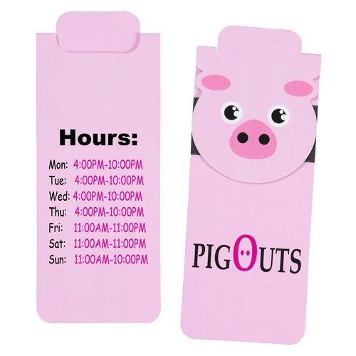 Paws and Claws Magnetic Bookmark - Pig Main Image