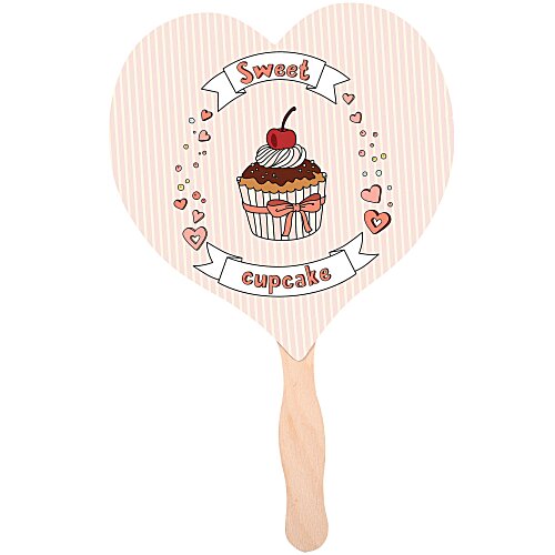 Hand Fan - Heart - Full Color Main Image