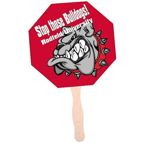 Hand Fan - Stop Sign - Full Color Main Image