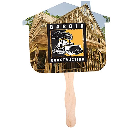 Hand Fan - House - Full Color Main Image