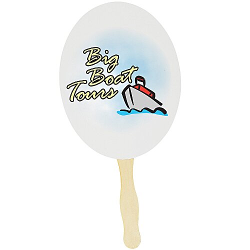 Hand Fan - Oval - Full Color Main Image