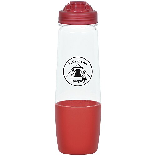 PolySure Sip and Pour Water Bottle with Flip Lid - 28 oz - Clear Main Image