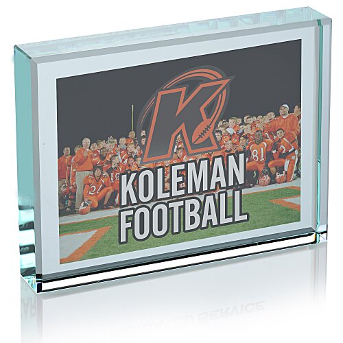 Jade Glass Paperweight - Horizontal - Full Color Main Image