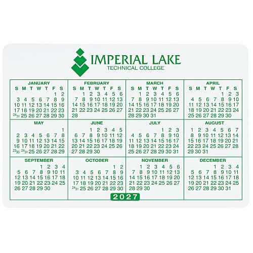 Removable Laptop Calendar - 2-3/4" x 4-1/8" Main Image