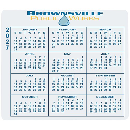 Removable Laptop Calendar - 3-1/4" x 3-3/4" - Full Color Main Image