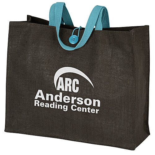 Jute Button Tote Main Image