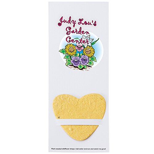 Plant-A-Shape Flower Seed Bookmark - Heart - 24 hr Main Image