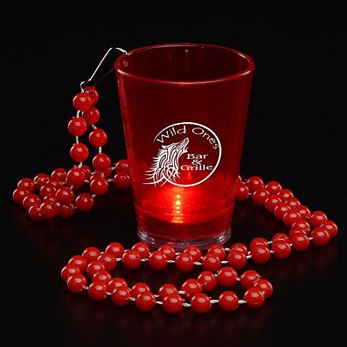 Light-Up Shot Glass on Beaded Necklace - 2 oz Main Image