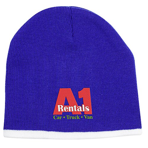 Stripe Edge Knit Beanie Main Image