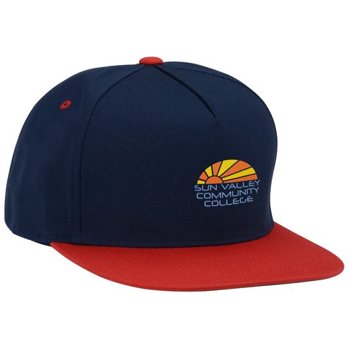 Yupoong Five Panel Flat Bill Cap Main Image