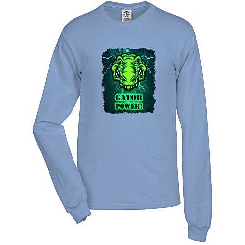 Adult 5.2 oz. Cotton Long Sleeve T-Shirt - Full Color Main Image