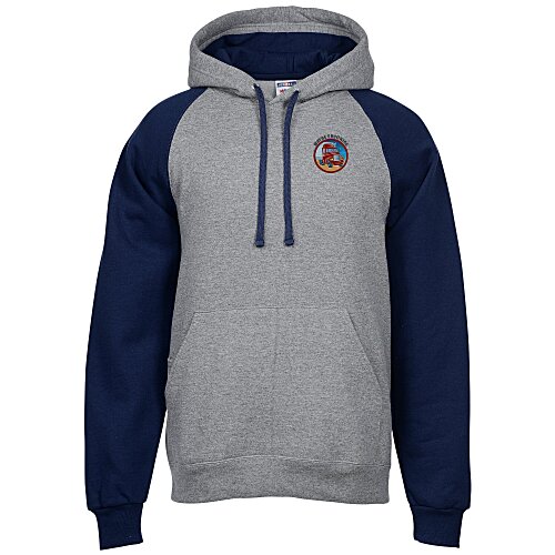 Jerzees NuBlend Colorblock Hoodie - Embroidered Main Image