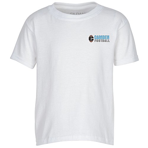 Gildan 5.5 oz. DryBlend 50/50 T-Shirt - Youth - Embroidered - White Main Image