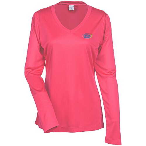Contender Athletic LS V-Neck T-Shirt - Ladies' - Embroidered Main Image