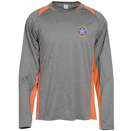 Heather Challenger Colorblock Long Sleeve Tee - Embroidered Main Image
